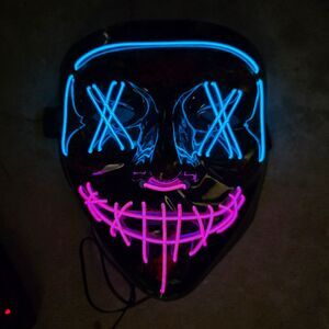 Purge Halloween Light Up Mask And Gloves One Size